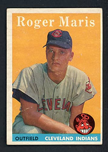 1958 Topps #47 Roger Maris Indians Baseball Card - Good Condition with Back Damage (ID: 418381) | Vintage Sports Memorabilia for Collectors & Fans - Perfect for Display, Trading, and Investment