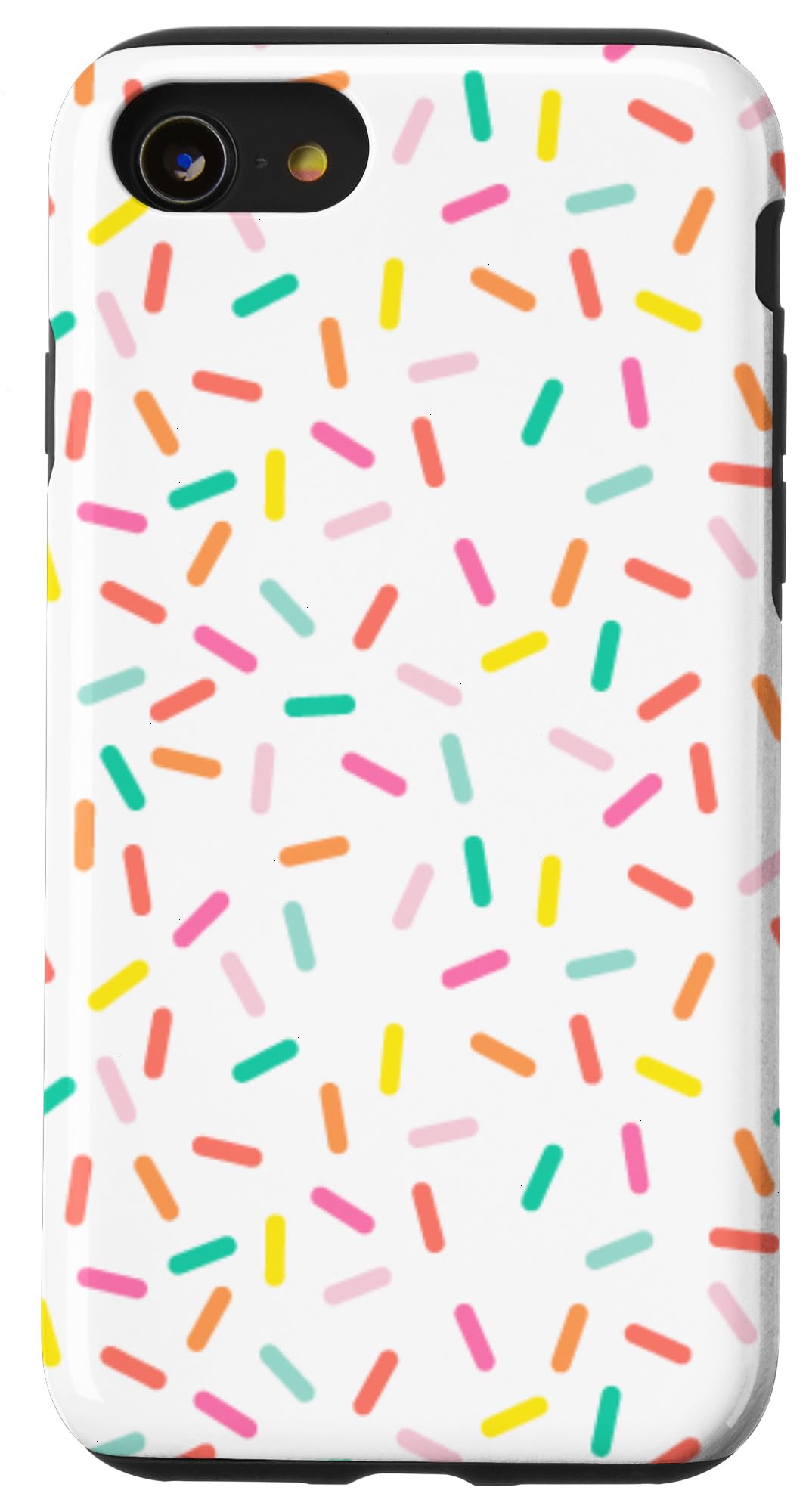 Colorful Ice Cream Donut Sprinkles Phone Case for iPhone SE (2020) / 7 / 8 - Cute Protective Cover for Everyday Use, School & Work