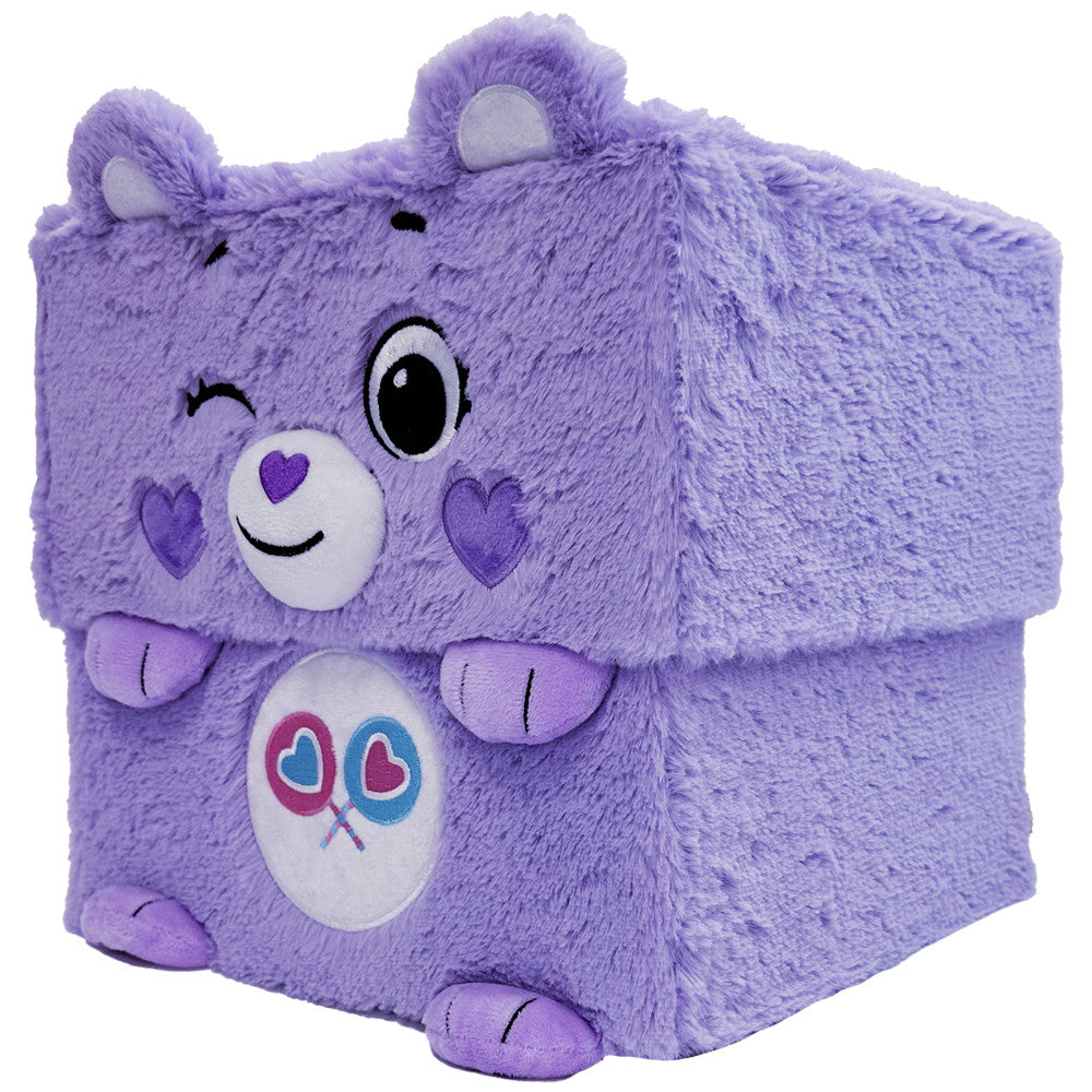 Care Bears Share Bear Purple Themed Storage Bin with Lid - Kids Room Organization, Toy Storage, Nursery Decor, Playroom Essentials