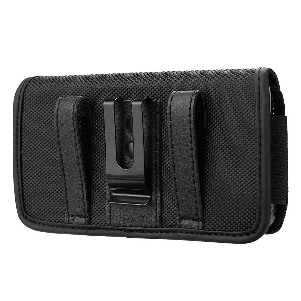 Universal XXL Horizontal Cell Phone Holster with Belt Clip - Compatible with Most Smartphones for Work, Hiking, and Outdoor Activities