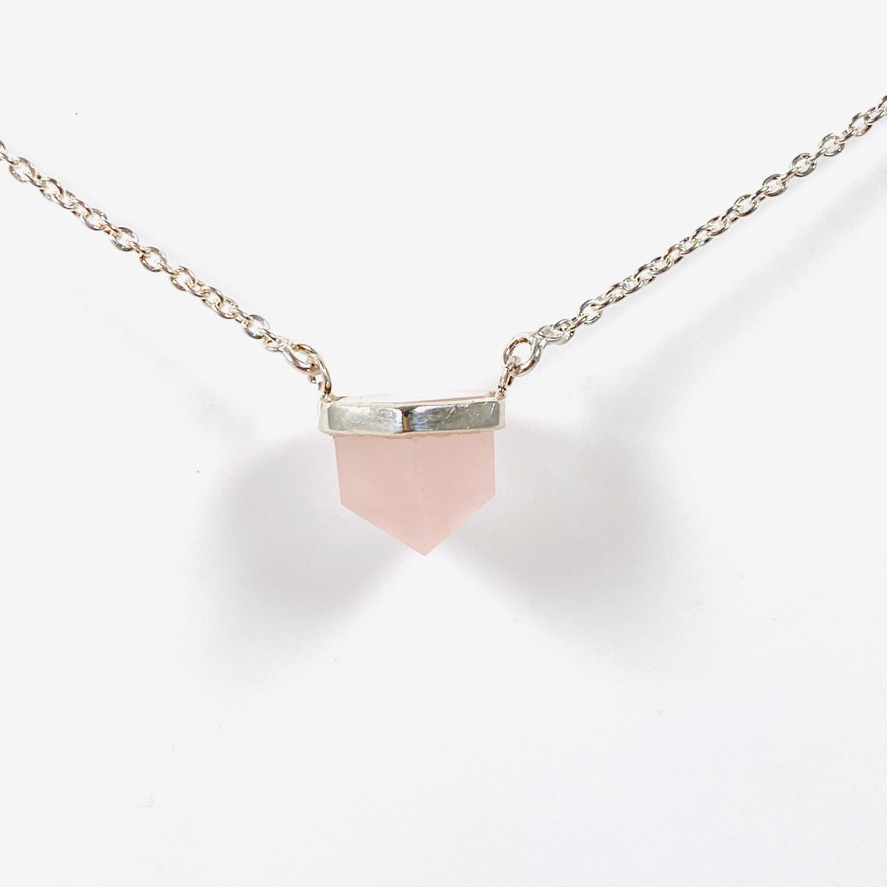 Gemstone Point Necklace NK145 - Elegant Crystal Pendant Jewelry for Women, Perfect for Parties, Weddings & Special Occasions