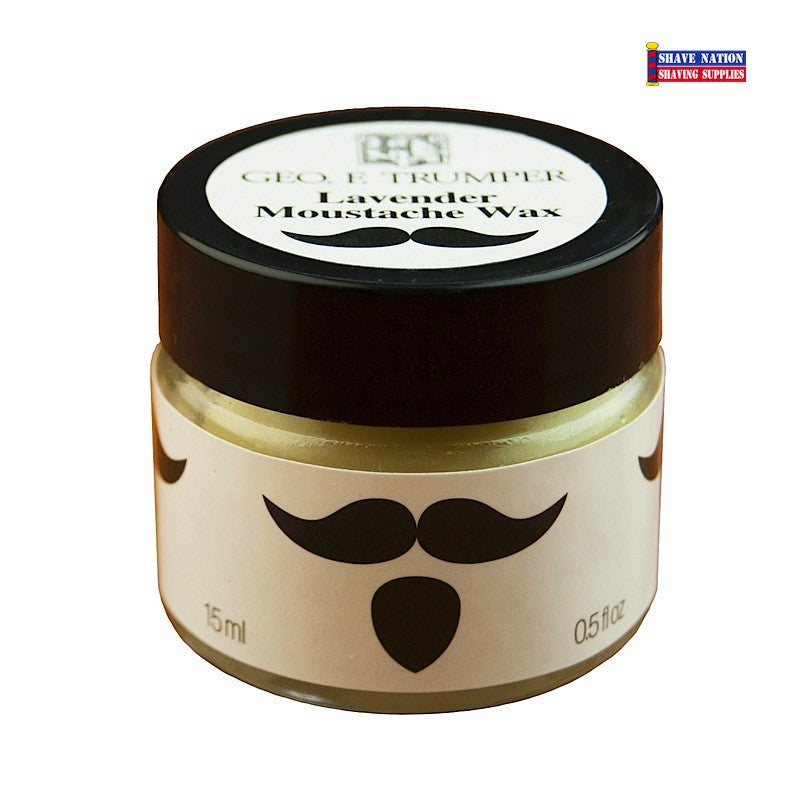 Geo F Trumper Mustache Wax Lavender - Strong Hold Styling Wax for Beards & Facial Hair - Natural Ingredients for Smooth Application - Perfect for Grooming, Special Occasions & Daily Use