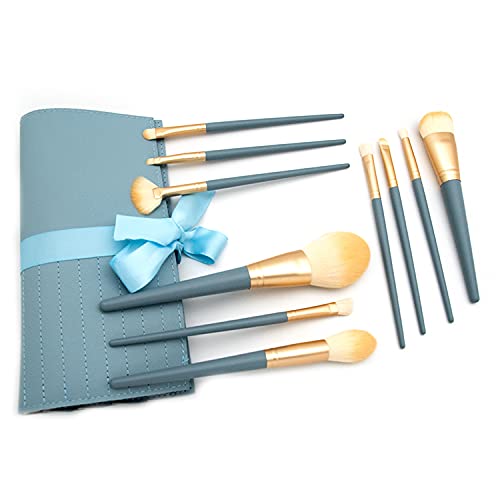 Premium Roslet 10-Piece Makeup Brush Set - Synthetic Foundation, Powder, Blush, Concealer & Eyeshadow Brushes with Travel Pouch | Perfect for Professional Makeup Artists & Everyday Beauty Routines