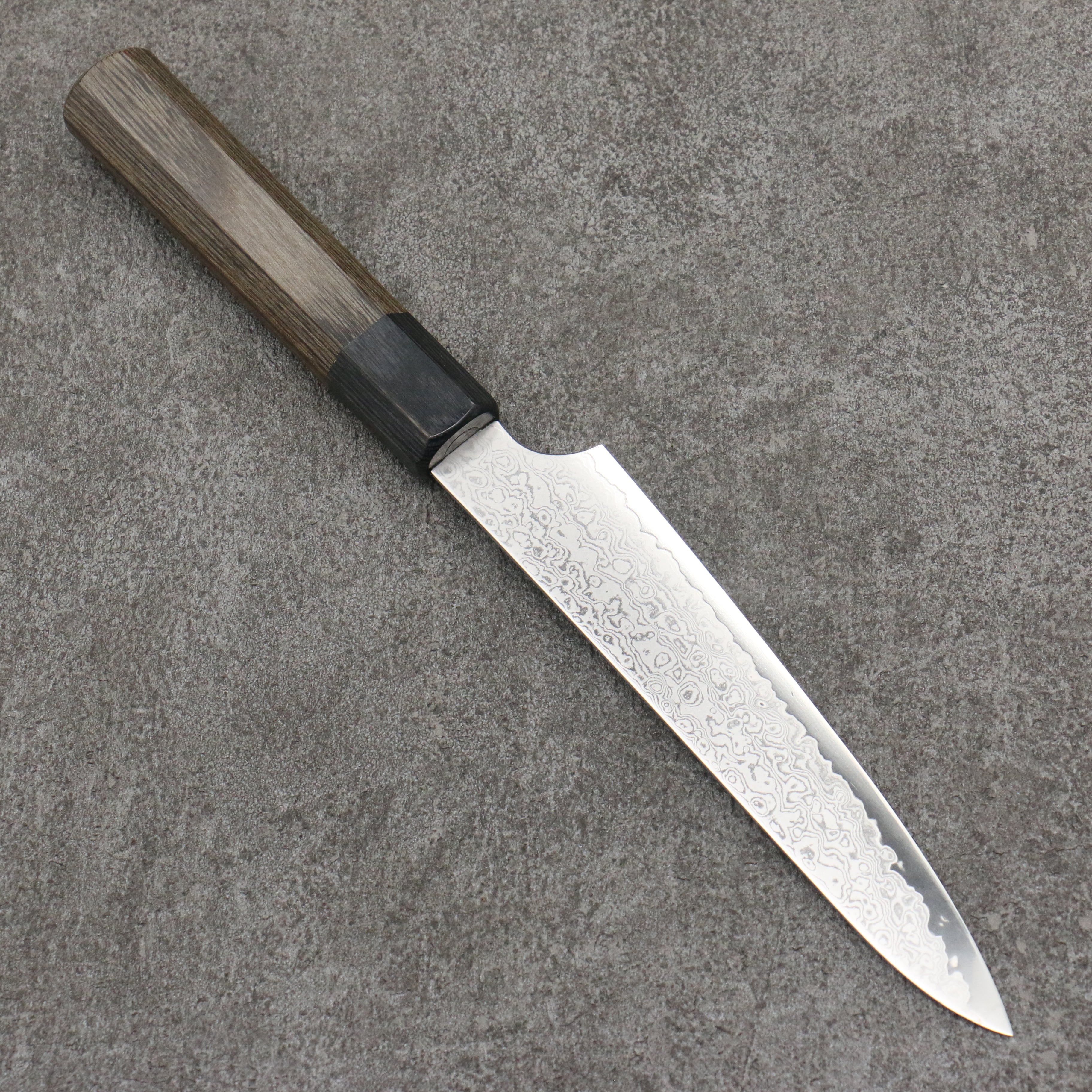 VG10 Damascus Petty Utility Knife 150mm - Gray Pakkawood Handle - Japanese Kitchen Knife for Slicing, Chopping & Precision Cutting - Perfect for Home Chefs & Professional Kitchens