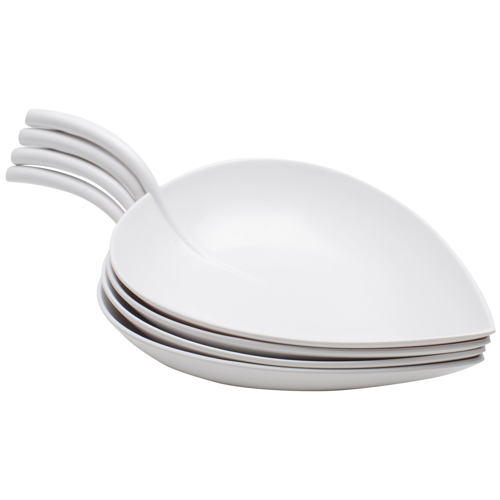 Zak Designs 4-Piece Fulla Dessert Plates Set - 11.5 Inch White Porcelain Dinner Plates for Cake, Pie & Dessert Serving - Elegant Tableware for Parties, Weddings & Home Dining