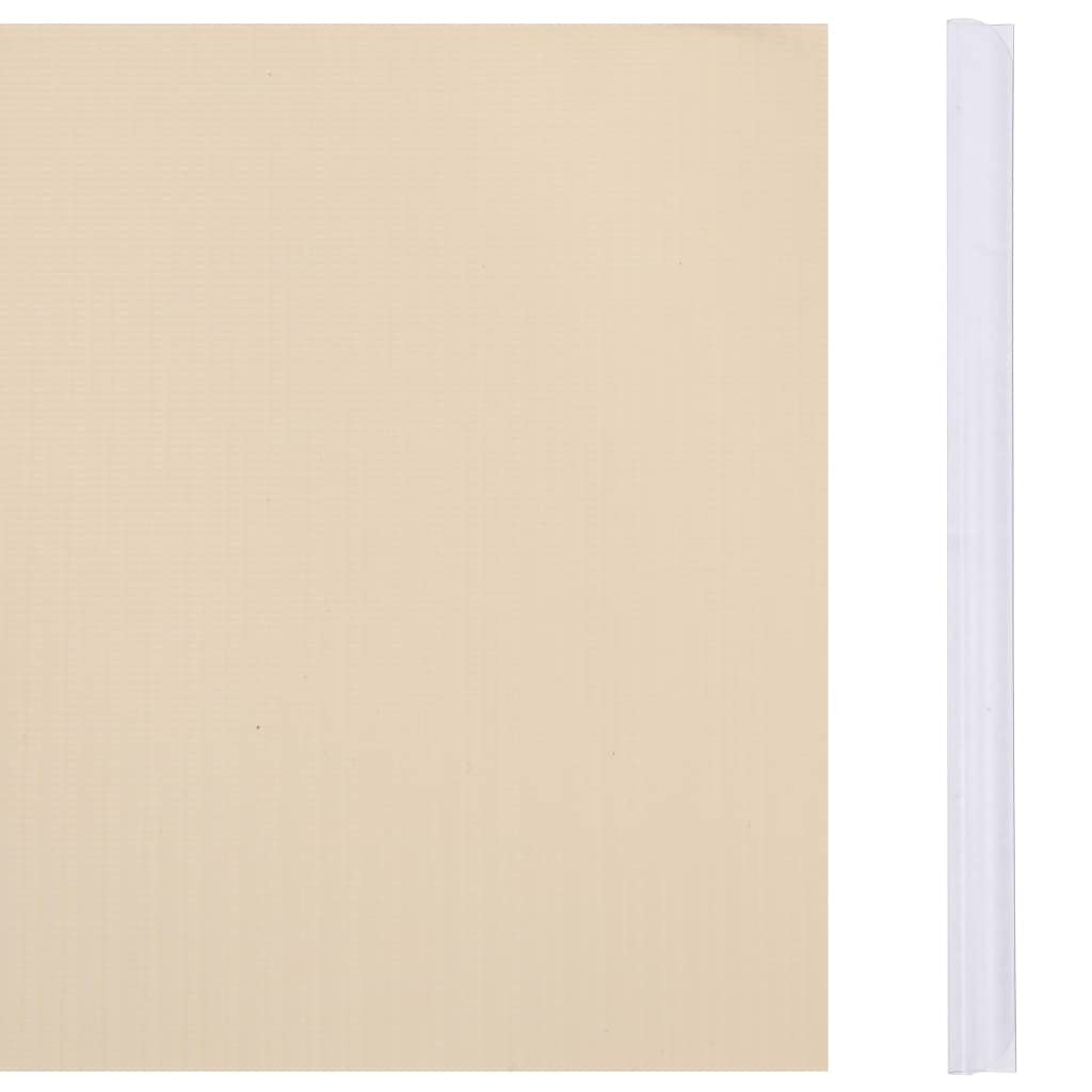 PVC Extendable Garden Privacy Screen 114.8' x 0.6' Cream Retractable Fence - Yard, Garden & Outdoor Partition for Patio, Poolside & Backyard Privacy Protection