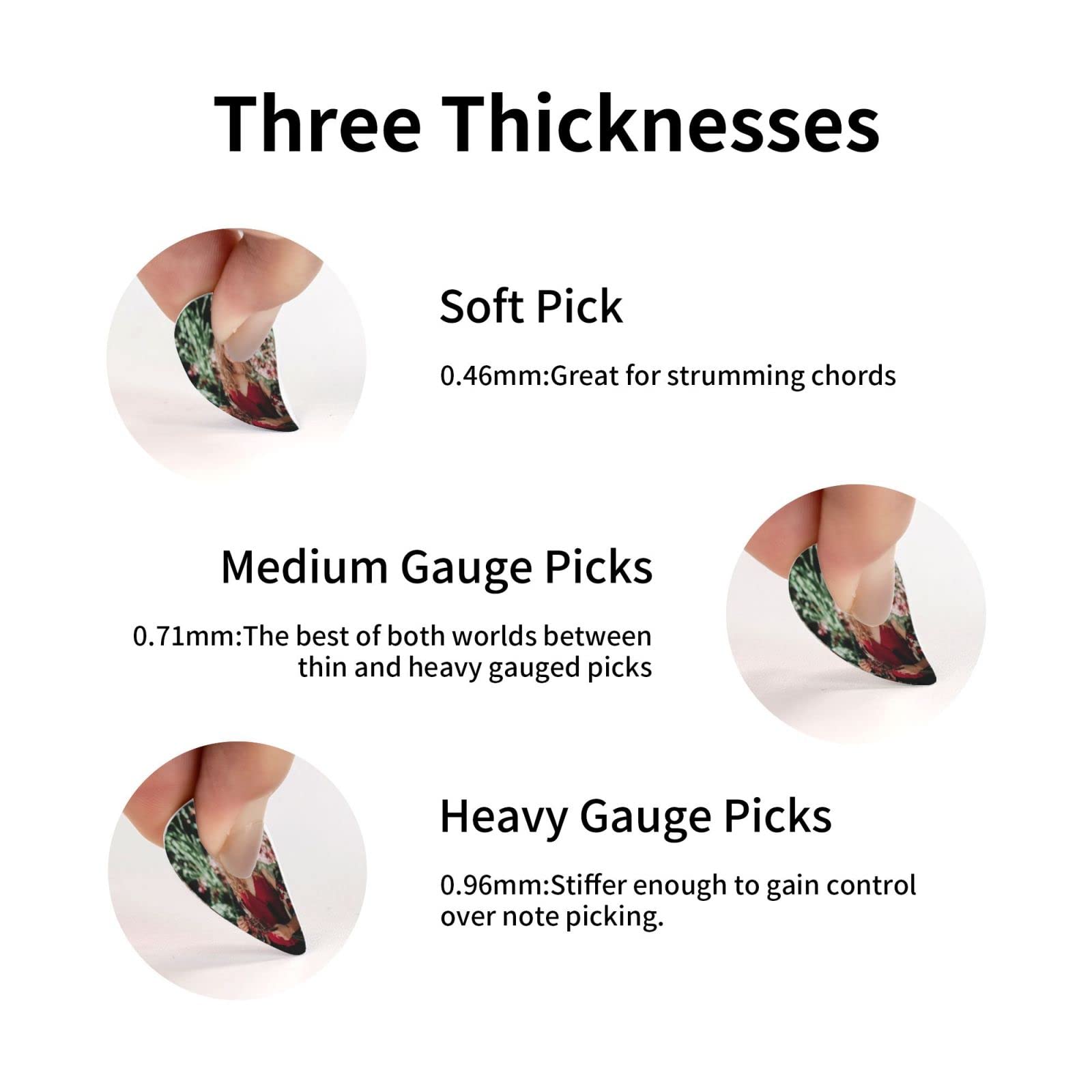 6 Pack Custom Guitar Picks - Personalized with Your Name/Text - 3 Thin Thicknesses (0.96mm) - Premium Guitar Accessories for Players & Gifts for Dad - Perfect for Bass, Acoustic & Electric Guitars - Great for Practice, Performances & Music Lovers