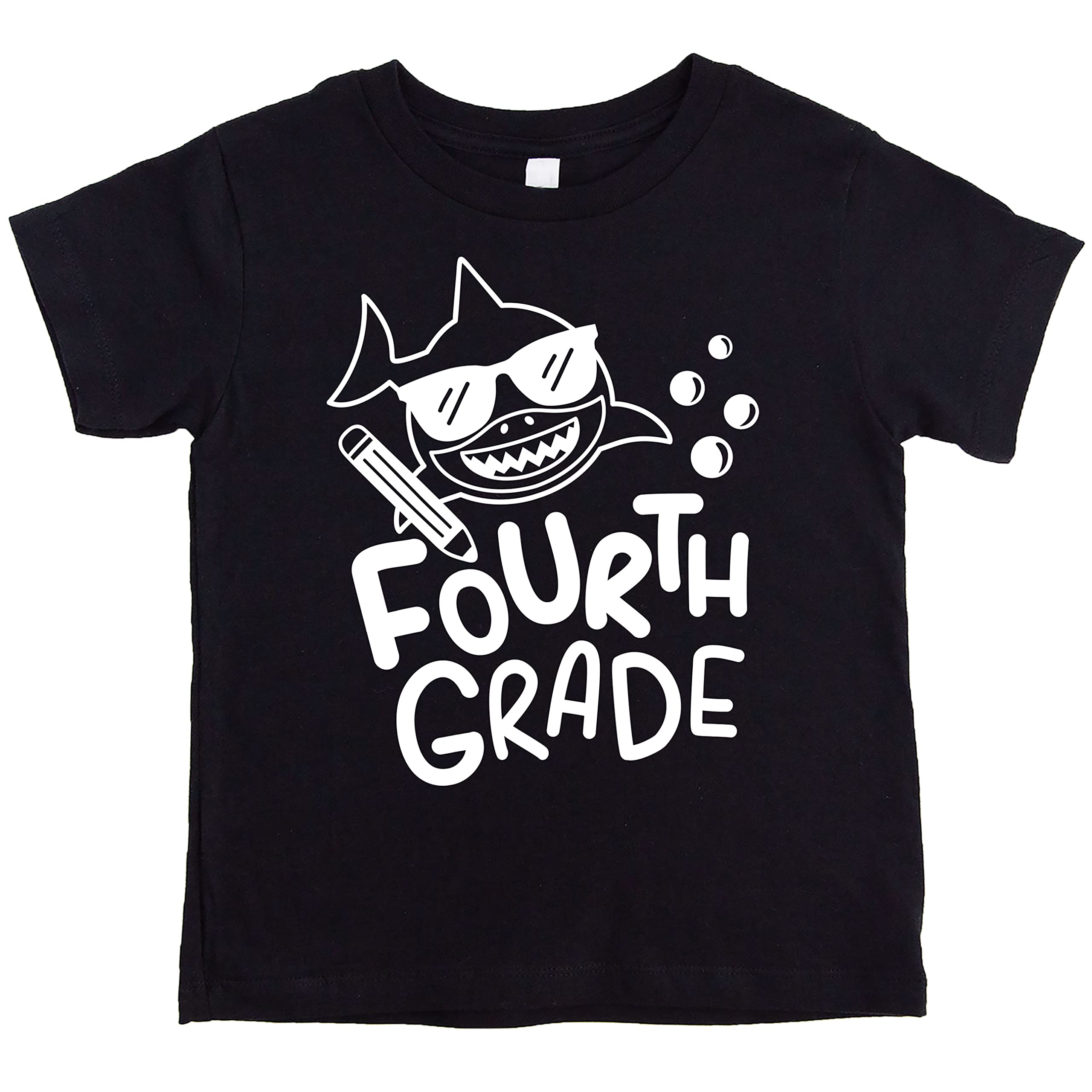 4th Grade Shark First Day of School T-Shirt for Boys - Funny Back to School Gift, Cute Shark Graphic Tee - Perfect for School Photos, Class Parties & First Day Outfits