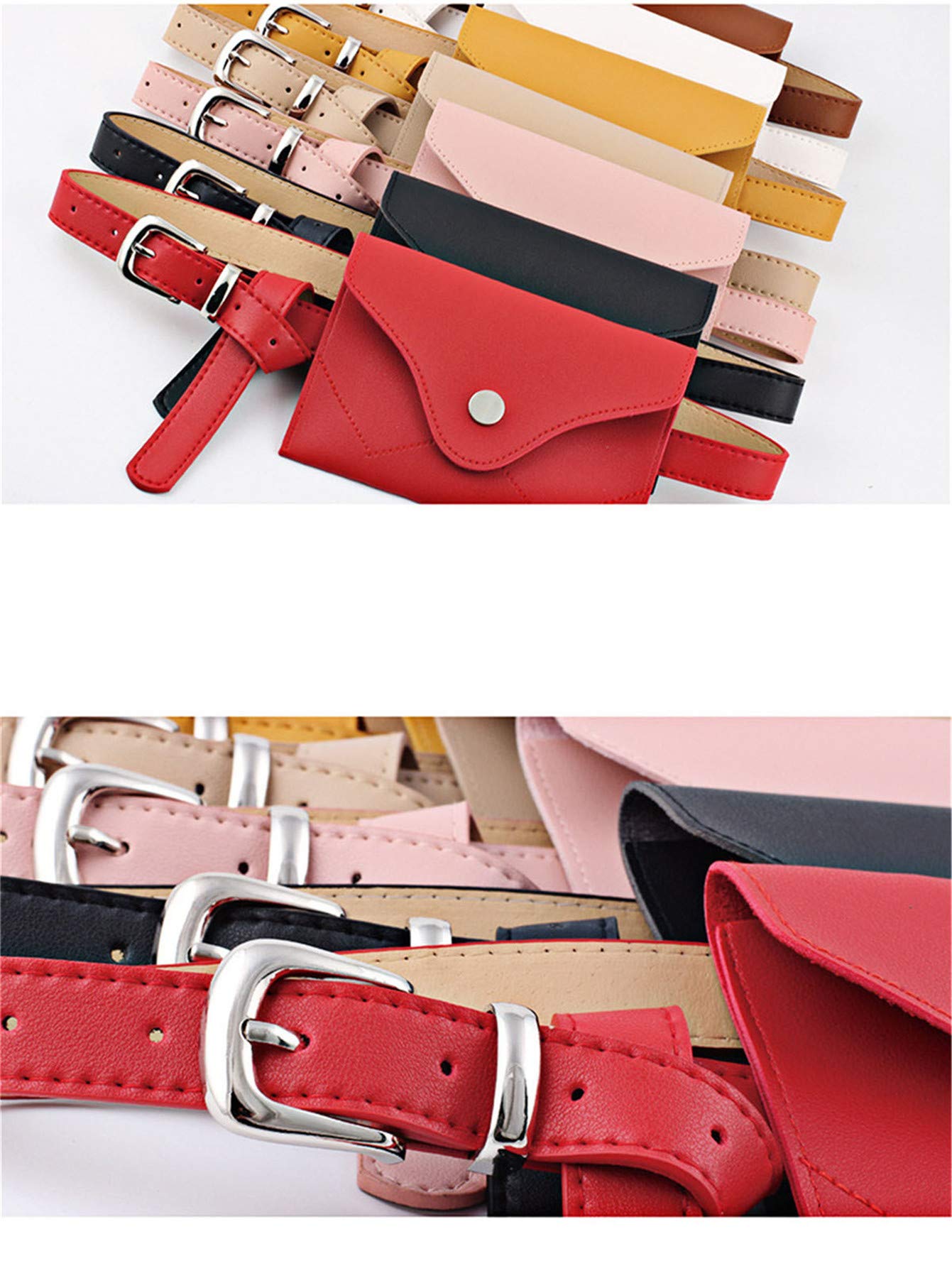 Andongnywell Women's Small Belt Bag - Fashion Mini Waist Pack with Detachable Strap for Travel, Running, Hiking & Daily Use | Crossbody Fanny Pack for Women