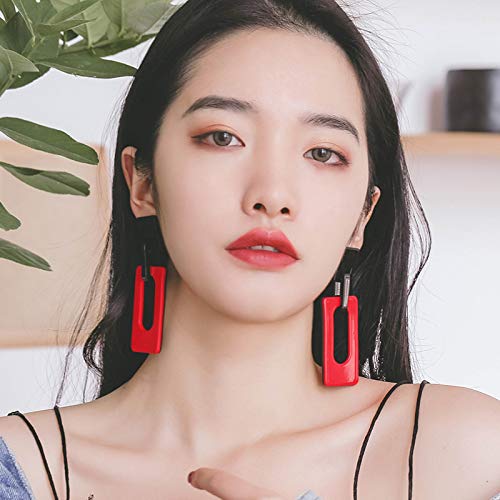 Stylish Acrylic Geometric Drop Dangle Earrings for Women - Long Statement Earrings with Gift Box - Perfect for Weddings, Parties & Special Occasions