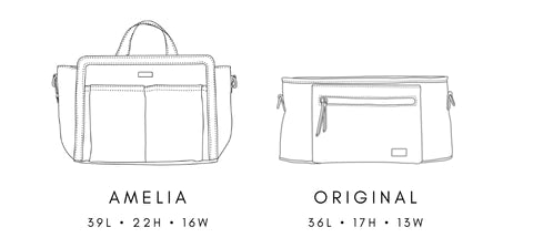 Vanchi Amelia Convertible Diaper Bag & Stroller Organizer - Black | Perfect for Baby Essentials, Travel & On-the-Go Parents