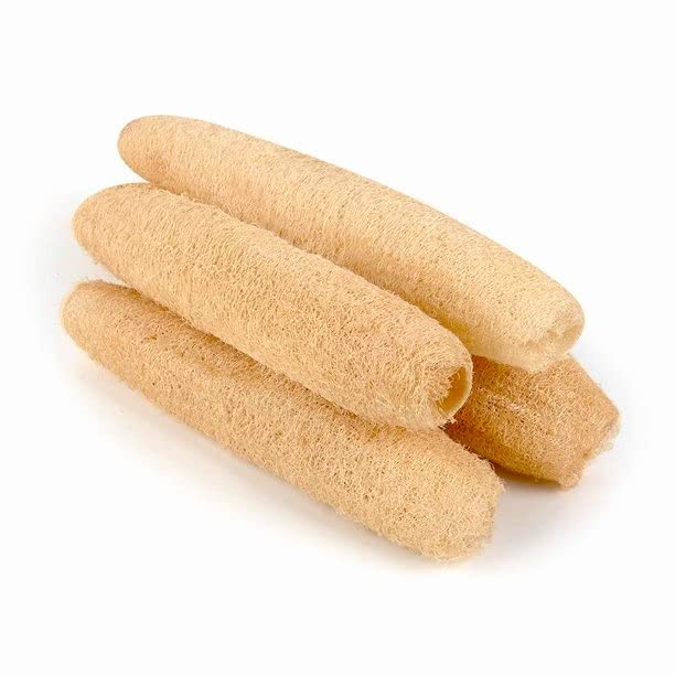 Organic Loofah Body Scrubber for Exfoliating & Cleansing - Natural Bath Sponge Set of 8 - Perfect for Shower, Spa & Sensitive Skin Care