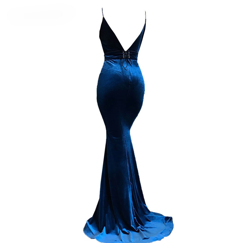 Elegant Velvet Mermaid Prom Dress with Corset & Sweep Train - Sexy Plus Size Bandage Party Gown for Women | Perfect for Evening Galas, Weddings & Special Occasions