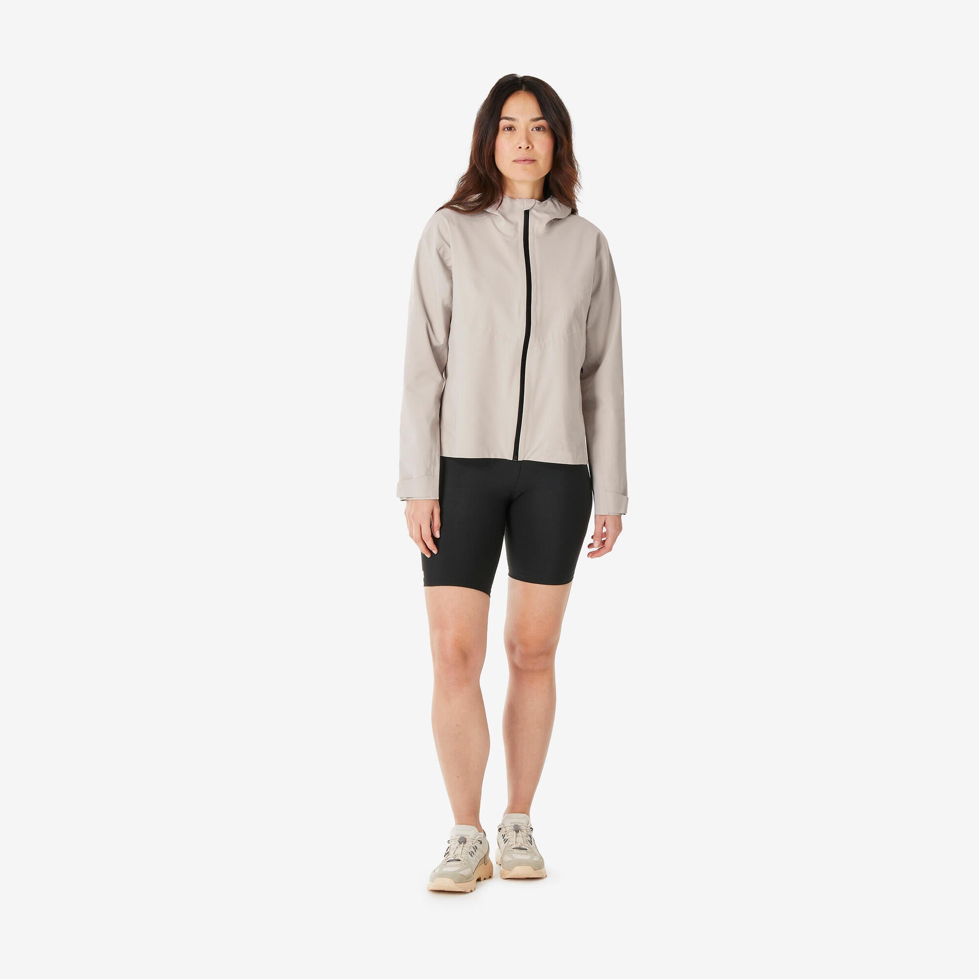 Quechua Women's MH100 Lightweight Waterproof Hiking Jacket - Windproof Outdoor Raincoat for Trekking & Camping | Perfect for Mountain Climbing & Winter Adventures