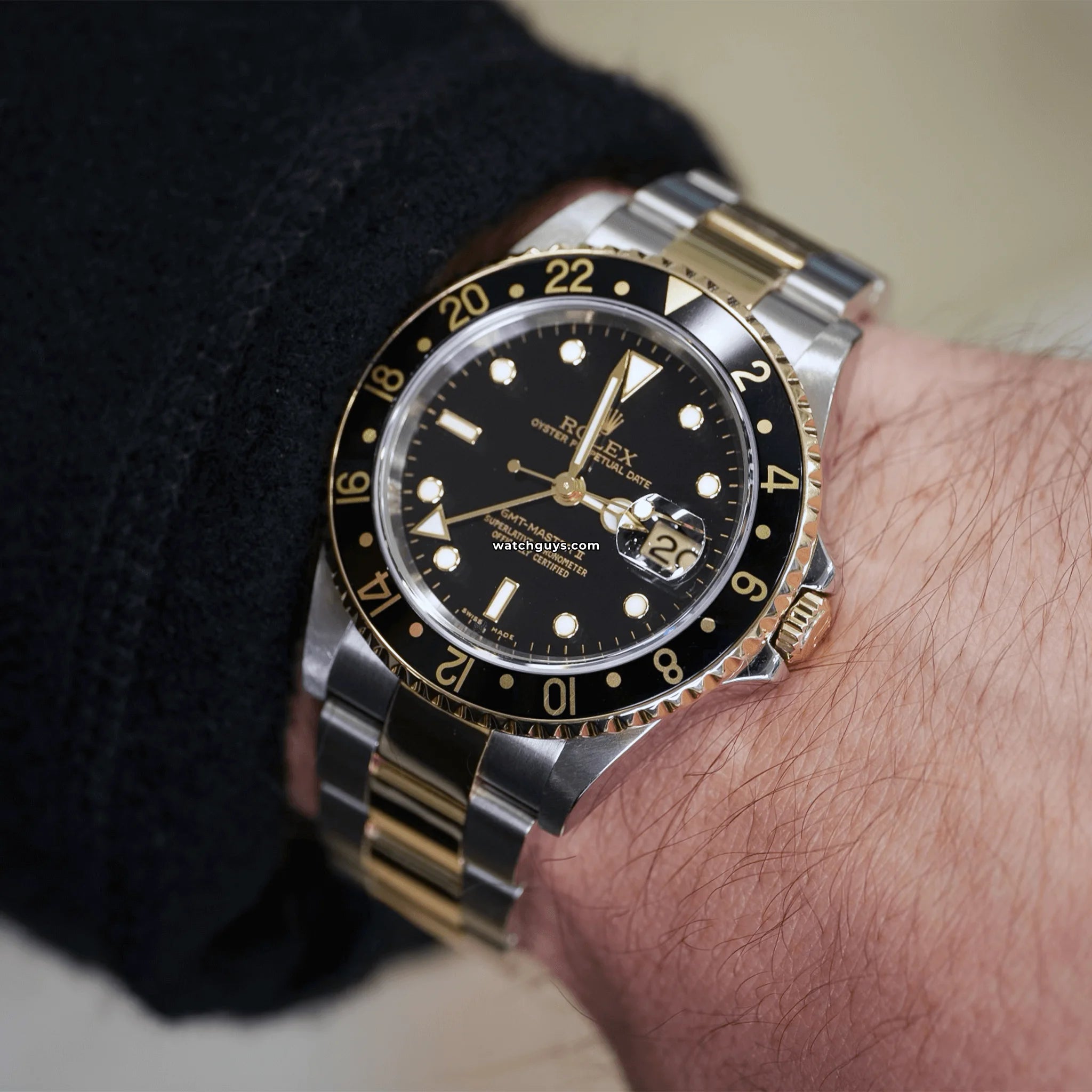 Rolex GMT Master II 16713 Black Oyster Watch - Luxury Swiss Automatic Men's Timepiece for Travel, Business & Collectors