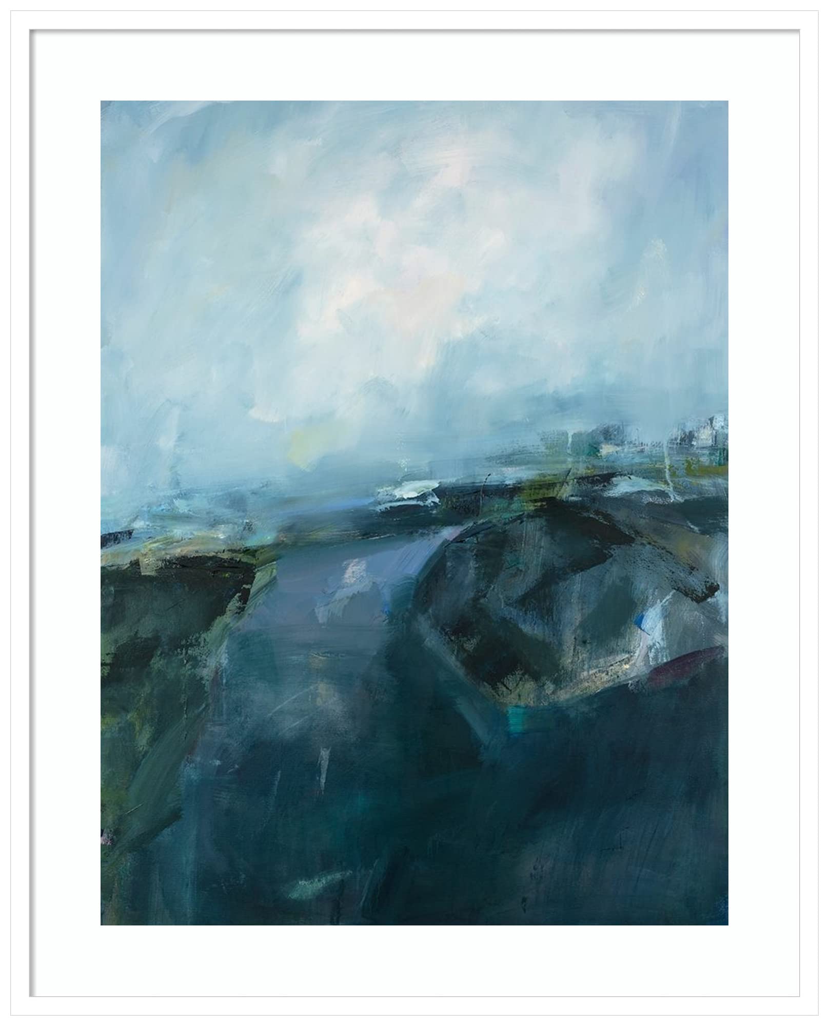 Amanti Art Wood Framed Wall Art Print 'Splashed by Magic' by Georganna Lenssen - 33x41 Inches - Svelte White Frame - Large Wall Decor for Living Room, Bedroom & Office