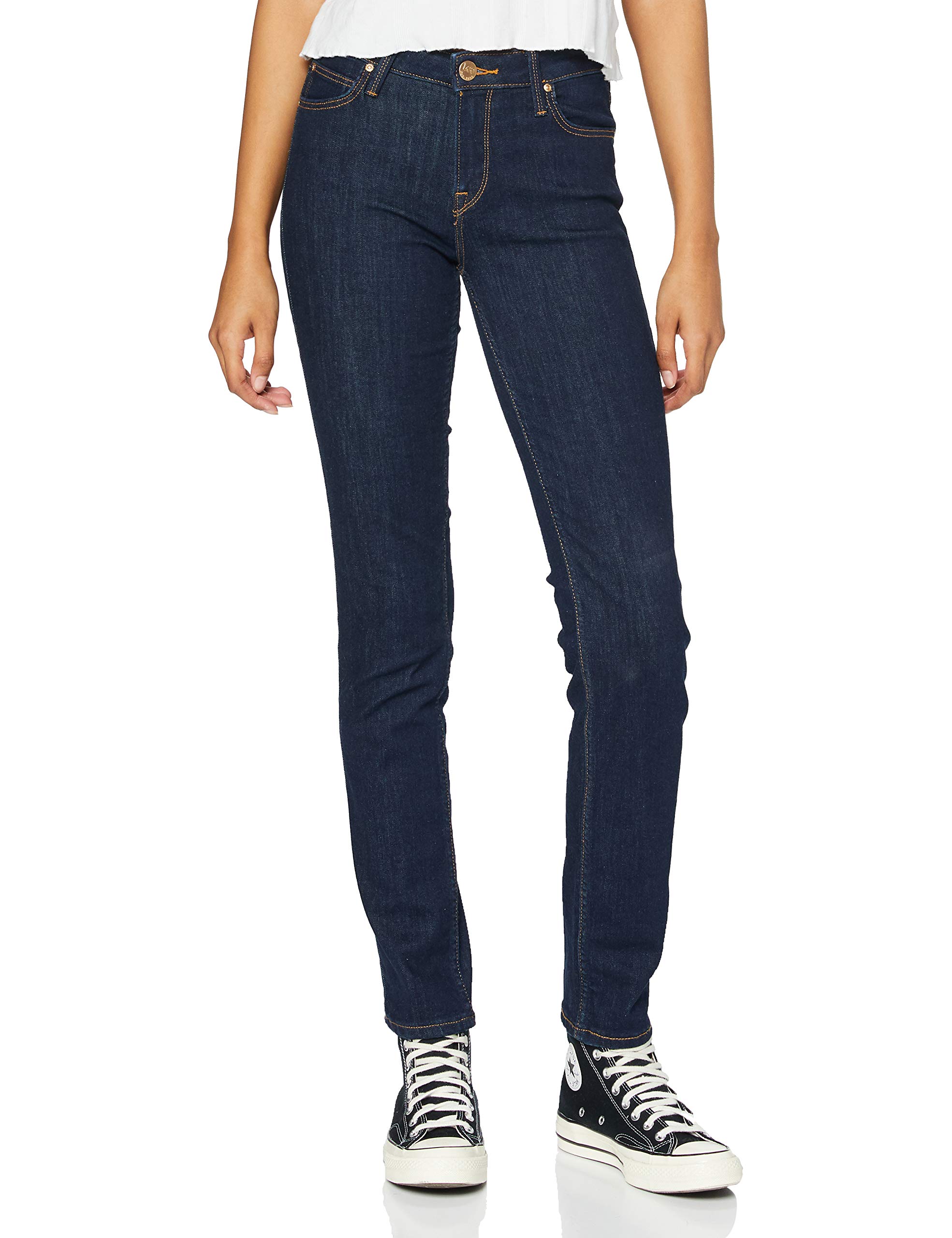 Lee Women's Elly One Wash Jeans - High Waist Skinny Denim Pants for Casual Wear & Everyday Comfort
