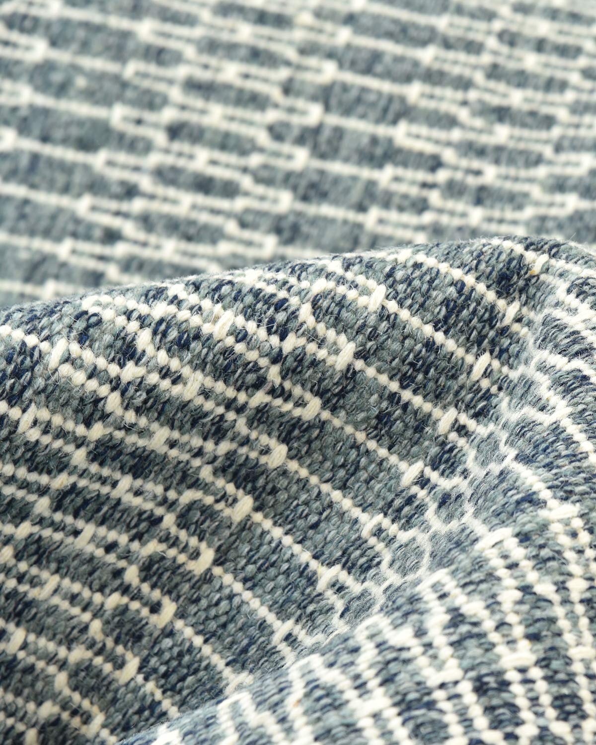 Solo Rugs Deanna Contemporary Handmade Blue Area Rug 9'x12' - Soft Modern Floor Covering for Living Room, Bedroom & Office Decor