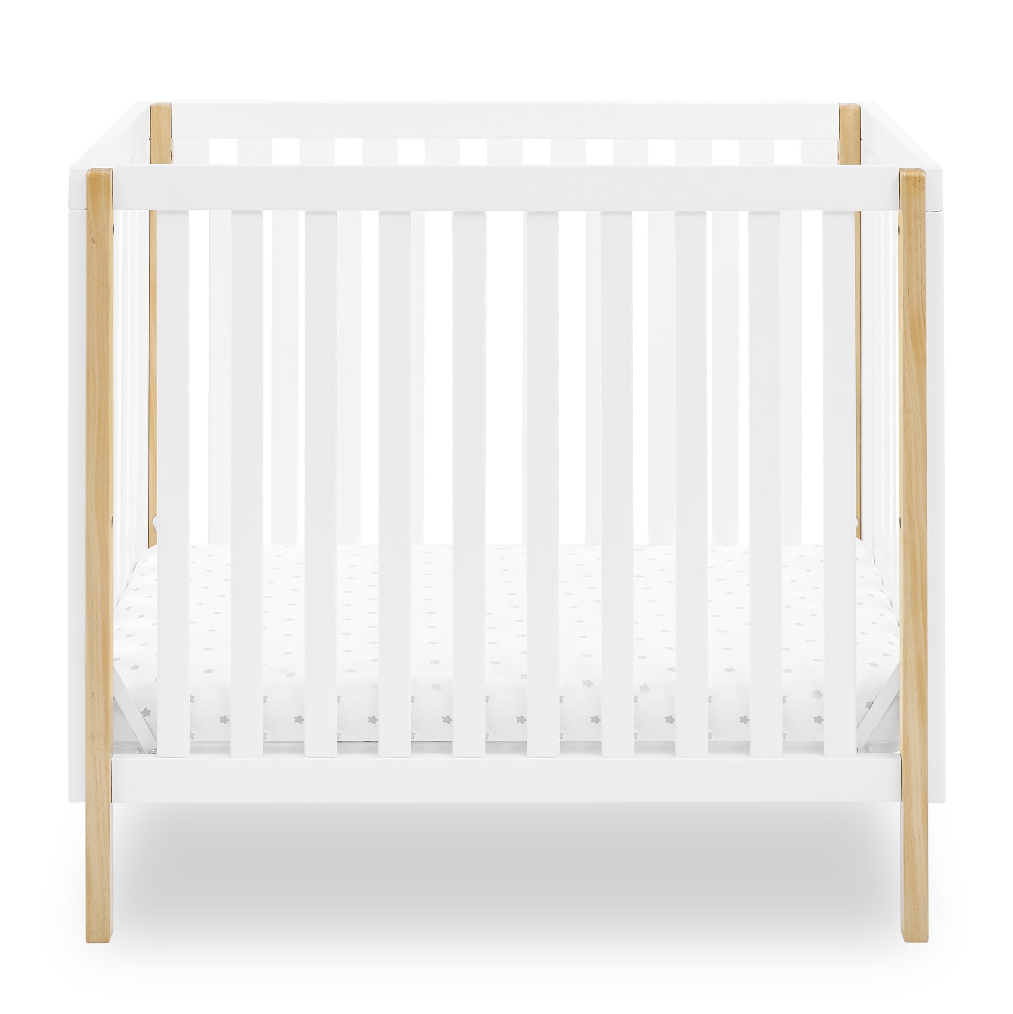 Gio Mini Crib with 2.75 Inch Mattress - Portable Baby Crib for Small Spaces | Nursery, Travel & Co-Sleeping Solution