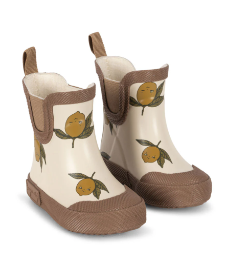 KONGES SLOJD Kids Rain Boots - Waterproof Rubber Welly Boots for Boys & Girls (Sizes 23-28) - Perfect for Outdoor Play, Puddle Jumping & Garden Adventures