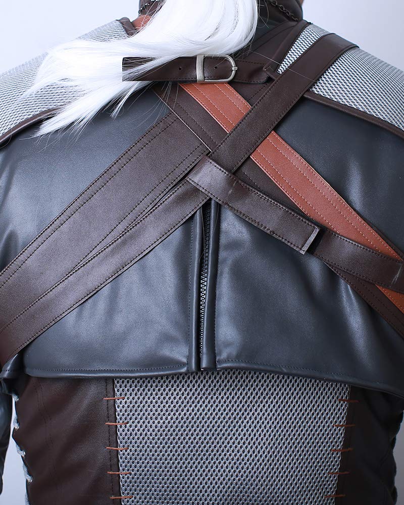 Miccostumes Men's The Witcher Cosplay Costume Outfit - Geralt of Rivia Halloween Costume, LARP, Comic Con & Cosplay Events