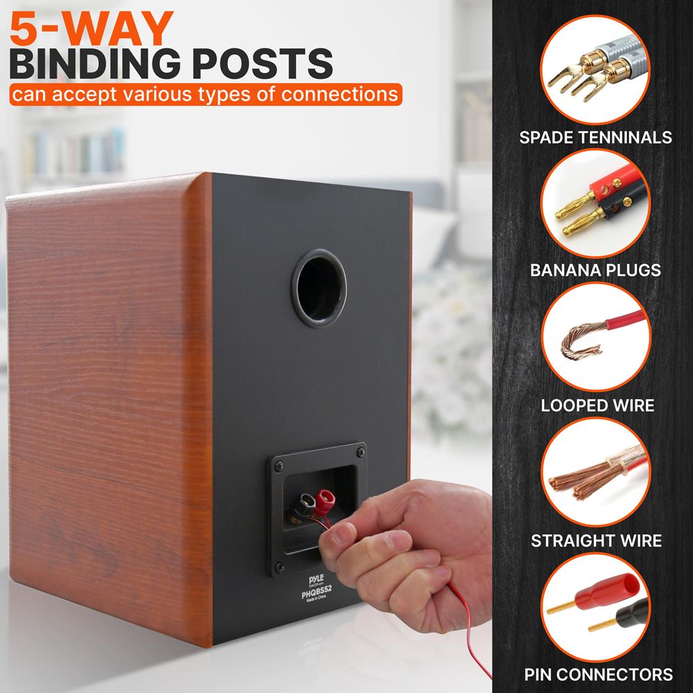 Premium Home Theater Bookshelf Speakers - High-Quality Sound for Movies & Music - Perfect for Living Room, Gaming & Home Audio Systems