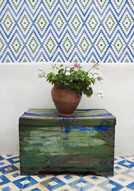 Hexagon Border Moroccan Stencil for Wall Painting, DIY Home Decor, and Furniture Design - Perfect for Geometric Patterns, Mosaic Art, and Creative Craft Projects