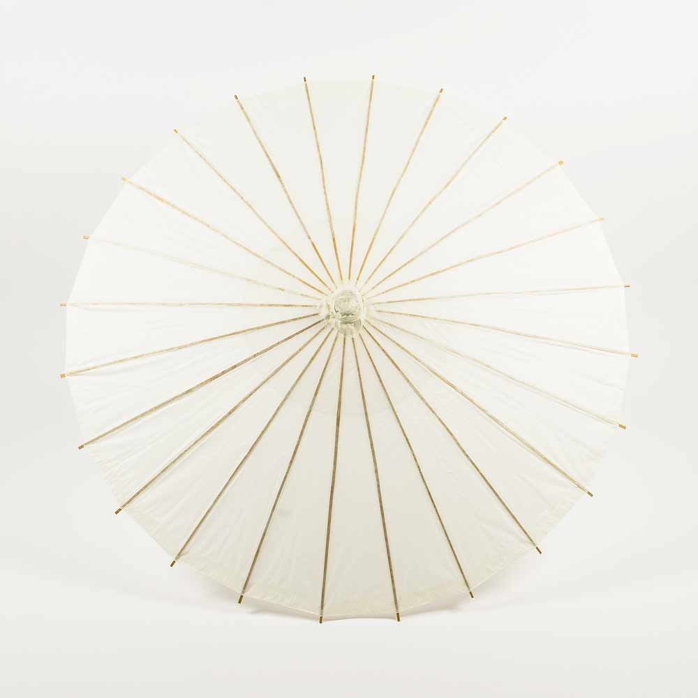 20 Beige/Ivory Paper Parasol Umbrellas for Weddings, Parties & Photo Props - Elegant Decorative Umbrellas for Kids, Bridal Showers & Outdoor Events