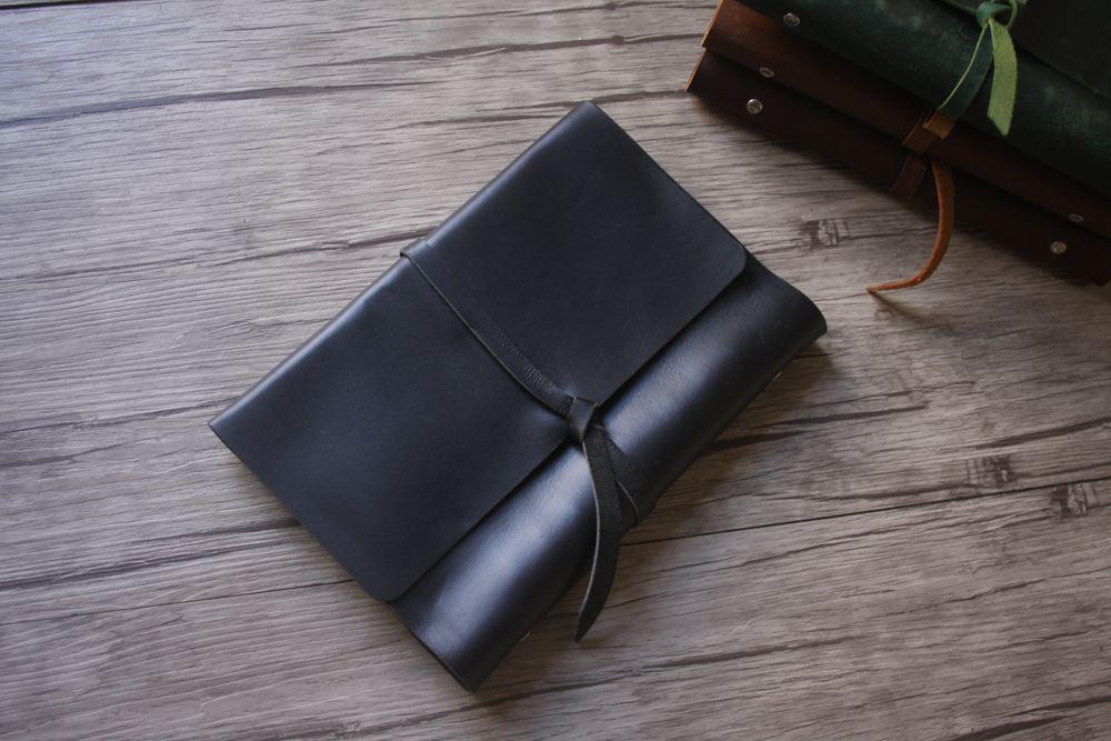 Premium Refillable Black Leather Notebook Journal - Elegant Writing Diary for Business, Travel & Personal Use - Perfect Gift for Professionals & Students