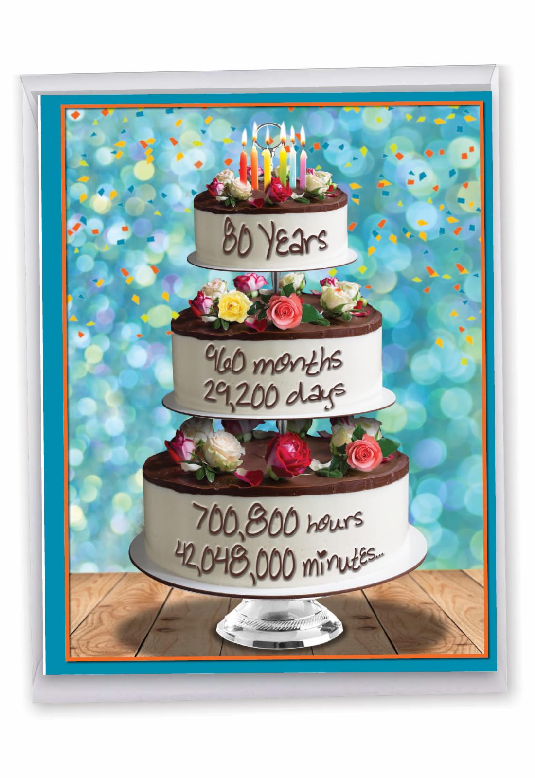Funny 80th Birthday Card - Jumbo 8.5x11 Inch Milestone Greeting Card with Envelope (1 Pack) - Perfect for 80th Birthday Parties, Retirement Celebrations & Humorous Gift Giving