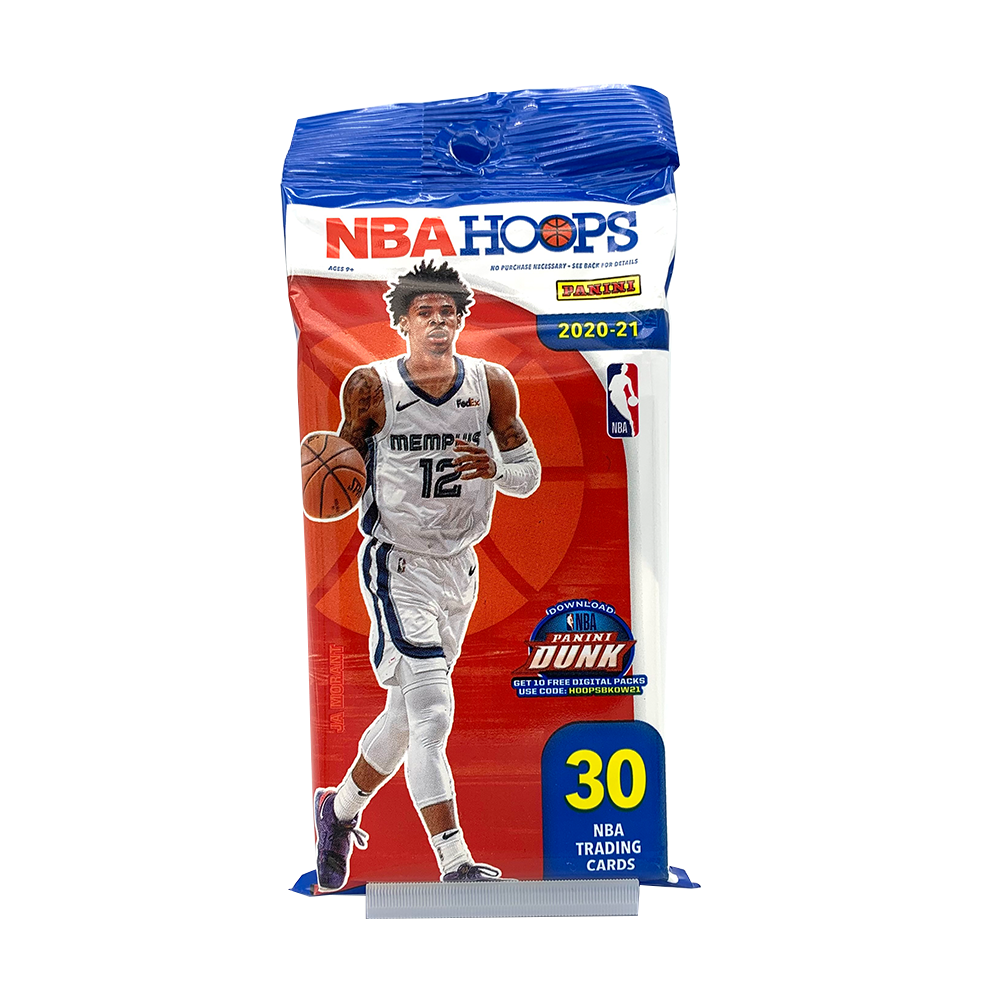 2020-2021 NBA Hoops Trading Cards Cello Pack - Collectible Basketball Cards for Fans & Collectors - Perfect for Gifts, Trading, and Display