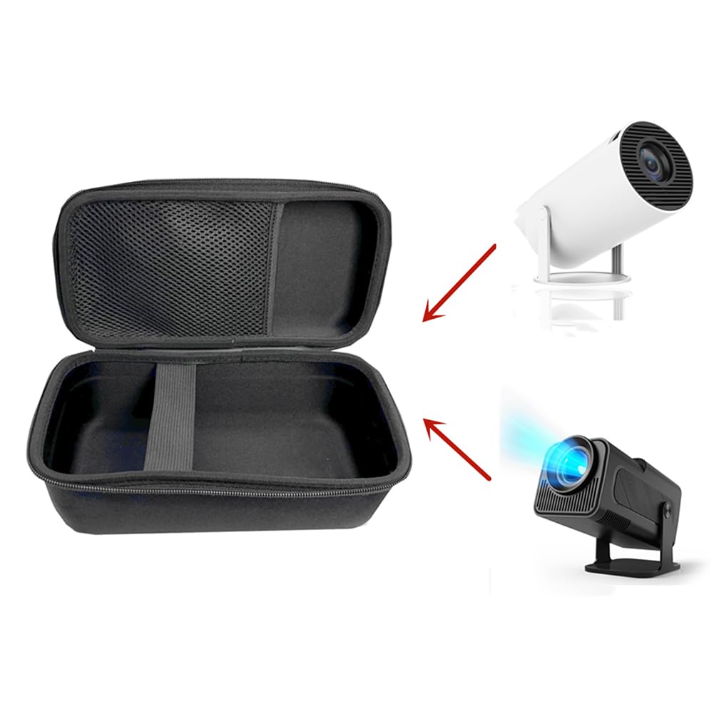HY320 HY300 Projector Travel Carrying Case - Durable Protective Storage Bag for Projector & Accessories - Perfect for Home Theater, Business Presentations & Outdoor Movie Nights - Black