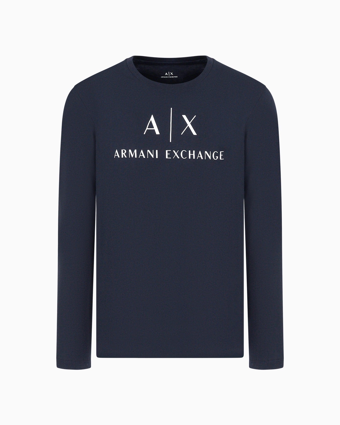 Armani Exchange Men's Navy Blue Long Sleeve T-Shirt - Slim Fit Casual Shirt for Everyday Wear & Office Outfits