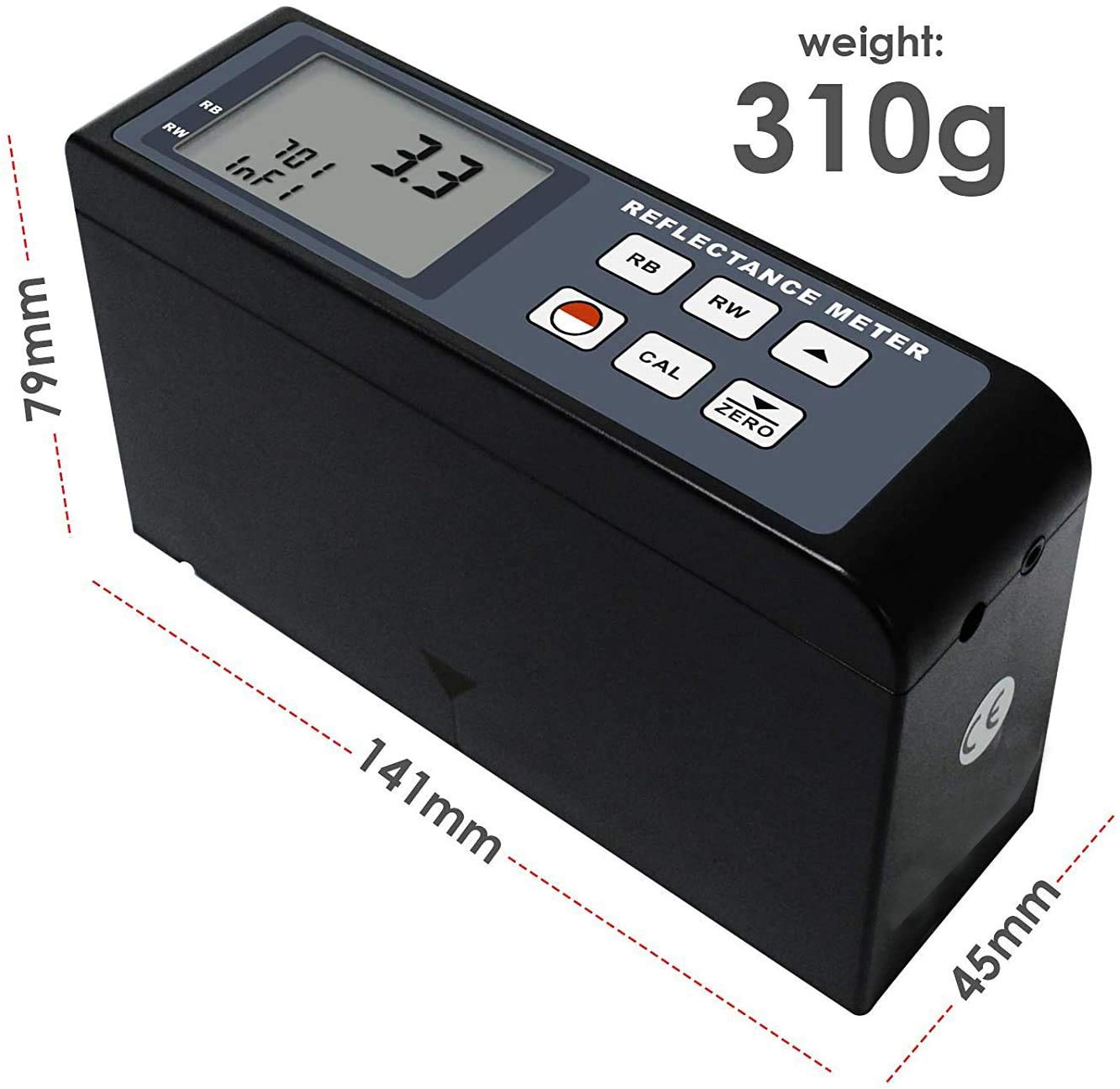 Digital Reflectance Meter - Portable 0-100 Reflectivity Tester with 0.3 Repeatability | Film Screening & Surface Measurement Tool for Industrial Quality Control, Paint Testing, and Material Analysis