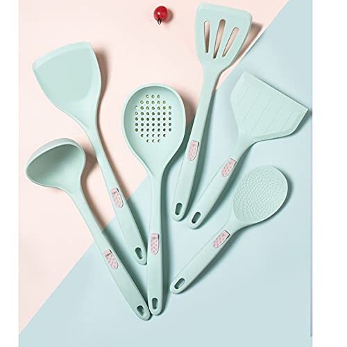 High-Temperature Resistant Silicone Spatula Set - 6-Piece Non-Stick Kitchen Cooking Utensils for Baking, Frying & Sauteing | Durable & Lightweight Household Kitchenware for Everyday Cooking