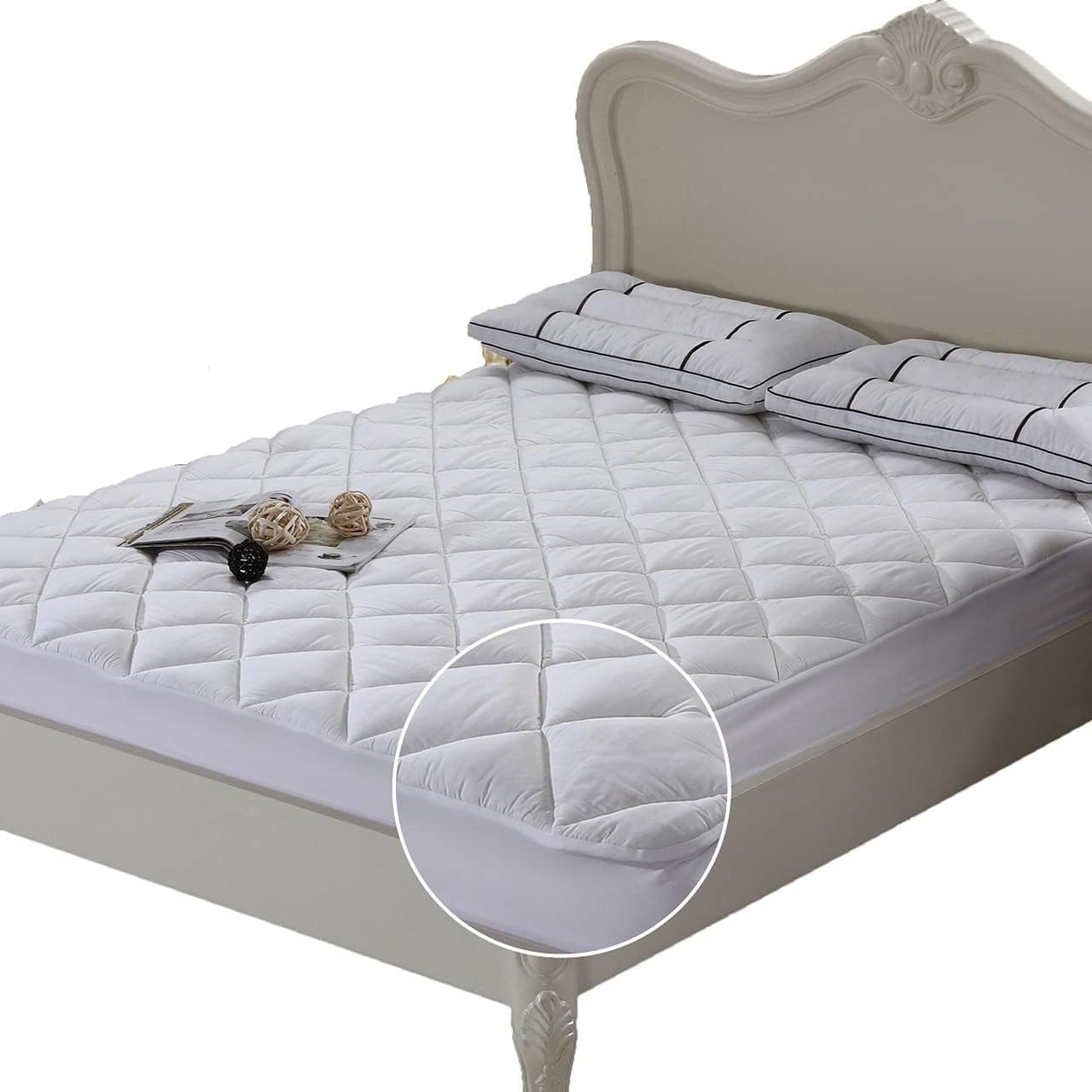 Royal Hotel Luxury Bamboo Viscose Mattress Pad - Hypoallergenic Down Alternative Topper with 300TC Shell Cover, Fits 8-18 Inch Deep Pocket Mattresses (Twin XL) - Perfect for Allergy Sufferers & Premium Hotel-Style Bedding