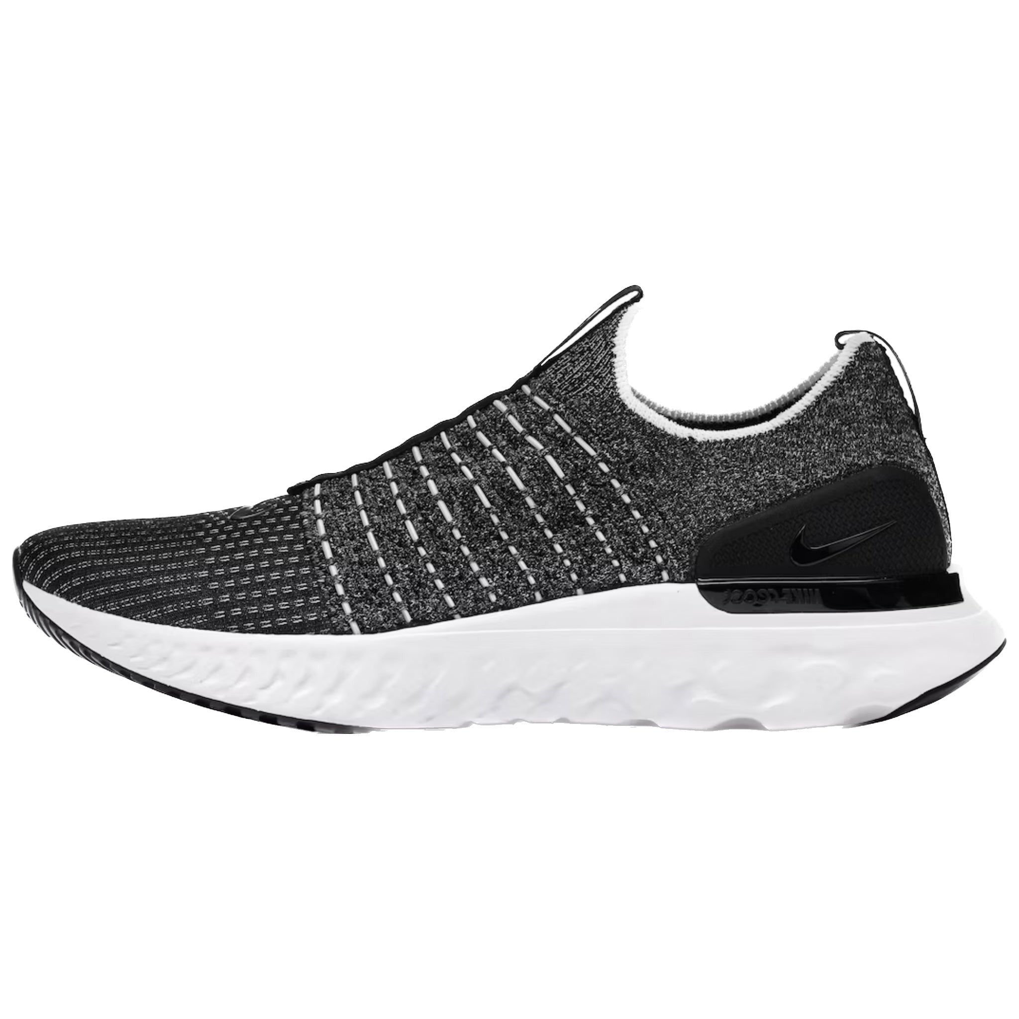 Nike React Phantom Run Flyknit 2 Running Shoes - Oreo Black & White - Lightweight Cushioned Sneakers for Men's Road Running & Training