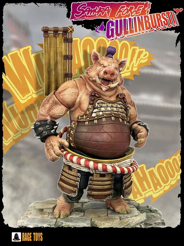 Fury Toys 1/12 Scale 7-inch Rage Samurai Force Gullinbursti Action Figure - Pre Order - Collectible Anime Warrior Model for Display & Battle Scenes