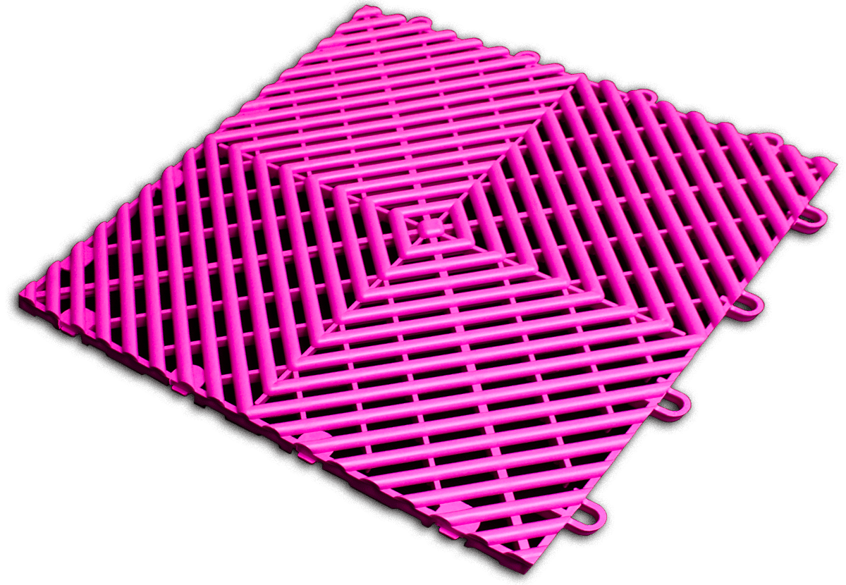 RACEDECK Free Flow Self Draining Garage Floor Tiles - Interlocking Modular Flooring System for Home Garage, Workshop & Car Showroom - Waterproof & Heavy Duty Protection