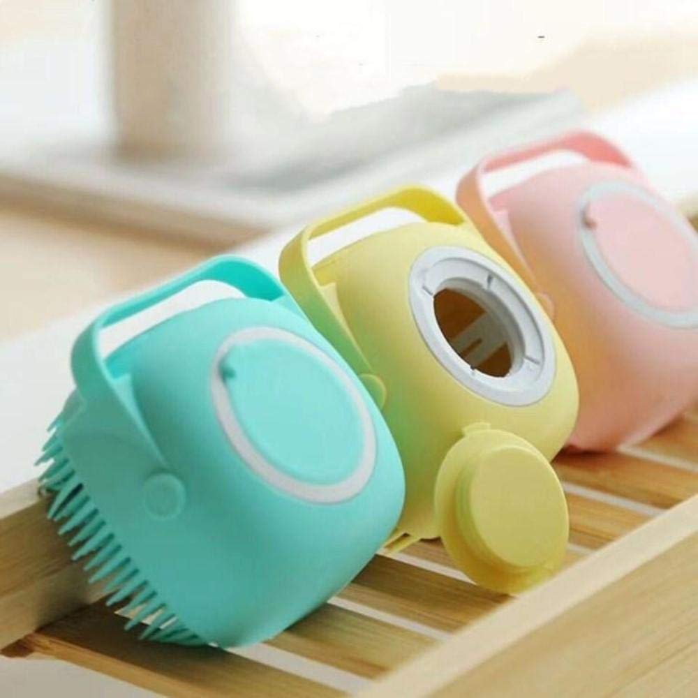 KB Collection Silicone Massage Bath Brush with Soap Dispenser for Baby, Kids, Men & Women - Soft Shower Brush for Body, Face & Short Hair - Exfoliating Skin Scrubber & Massage Glove Loofah (Multipack) - Perfect for Gentle Cleansing, Spa Days & Family Bath Time
