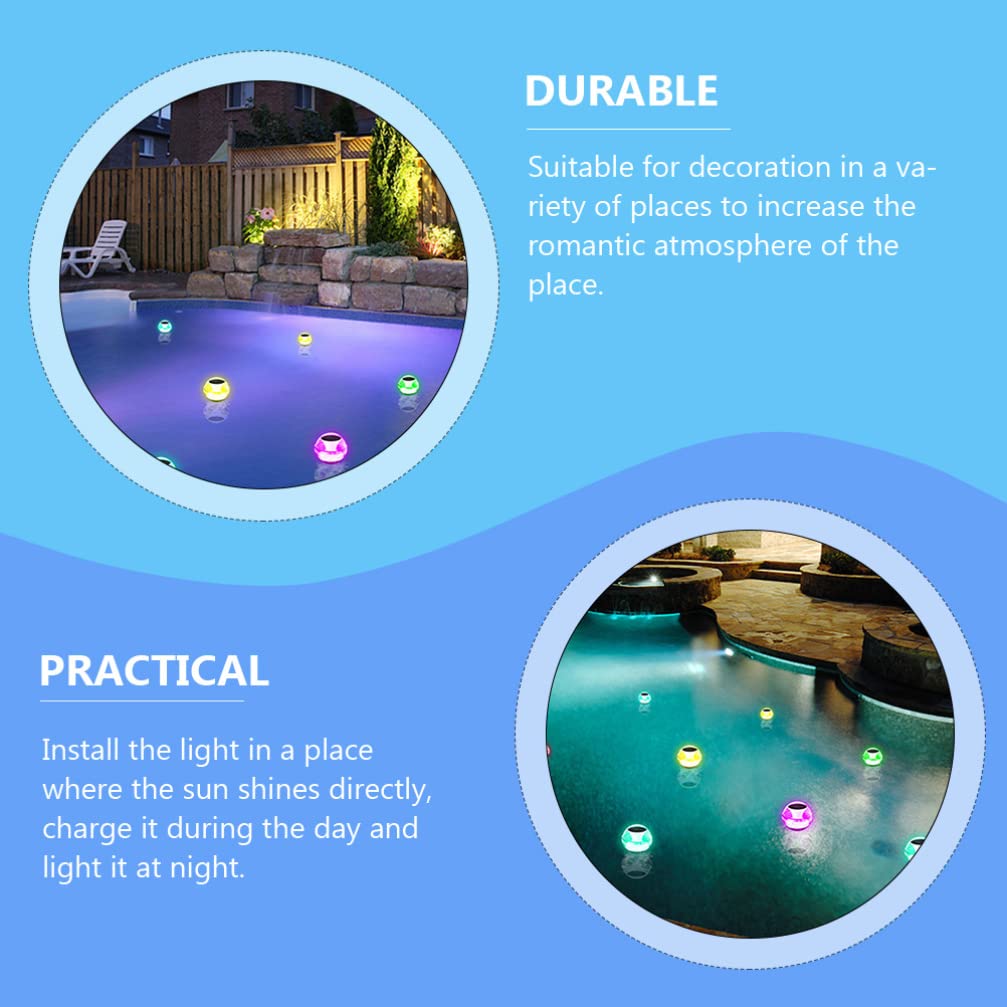 Solar Powered Floating Pool Lights with LED - Waterproof, Energy Efficient, for Outdoor Swimming Pools, Garden Ponds & Backyard Decor
