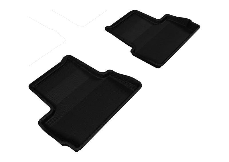 3D MAXpider Custom Fit Floor Mats for 2012-2017 Buick Verano Kagu - 2nd Row All-Weather Protection, Black - Perfect for Road Trips & Daily Commutes