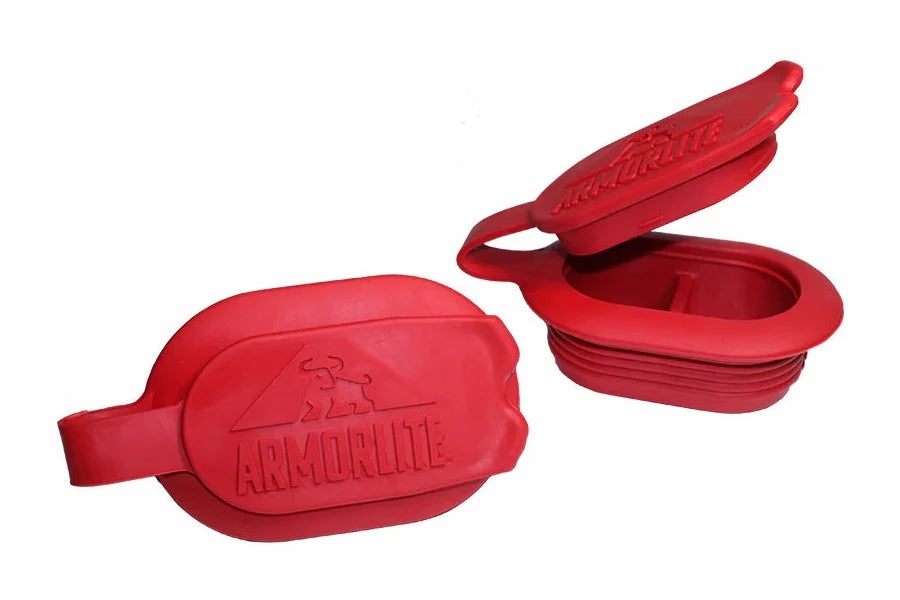 ArmorLite Red Drain Plug Set - 2 Pack Heavy Duty Boat & RV Drain Plugs for Marine, Pool, and Outdoor Water Drainage