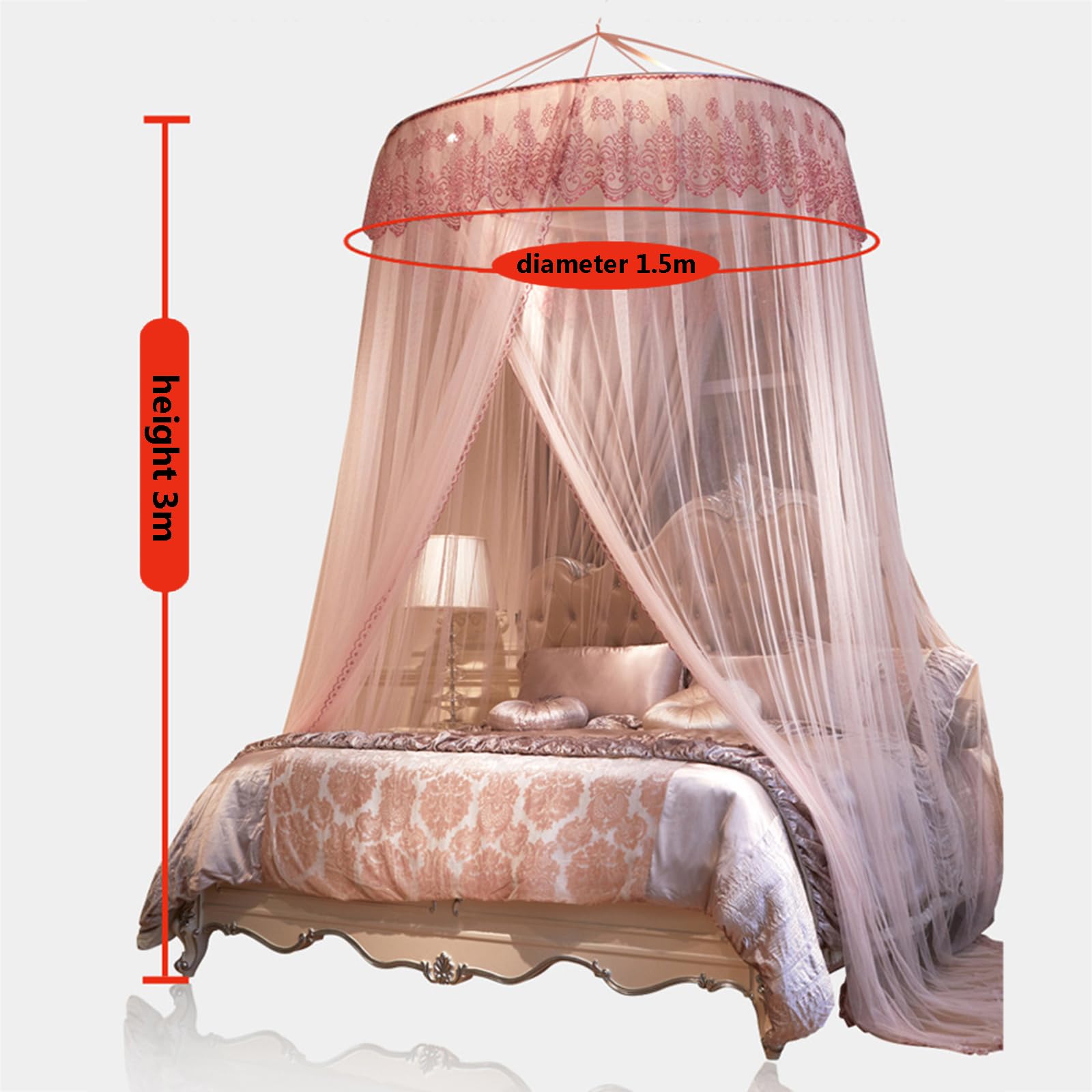 **Princess Bed Canopy Curtain for Girls & Boys - Large Dome Hanging Net Tent for Nursery Cribs, Bunk Beds & Reading Nooks - Green (Perfect for Kids' Bedrooms, Playrooms & Dreamy Sleep Spaces)**