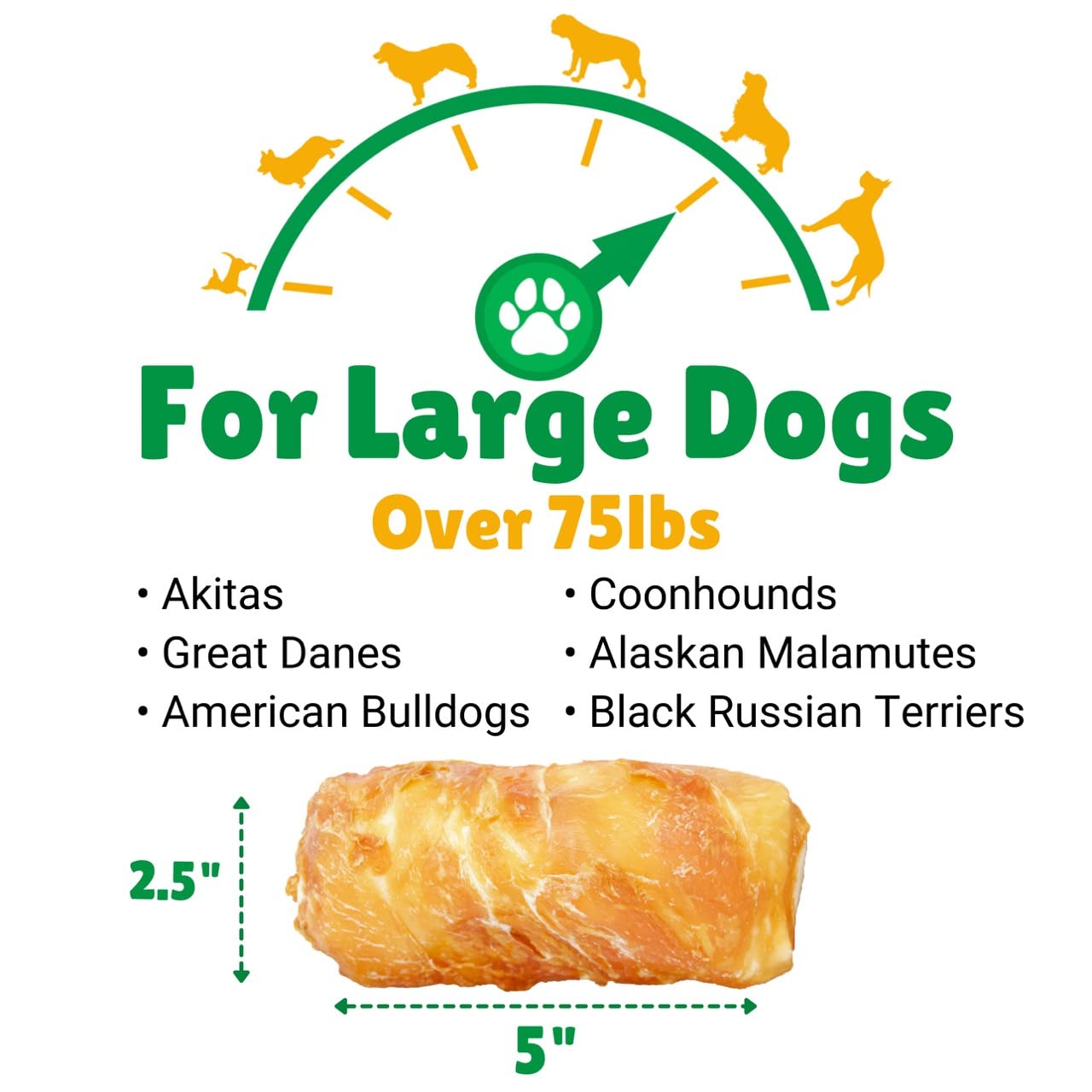 Premium Chicken Wrapped Rawhide Dog Chews - All-Natural, Long-Lasting Treats for Extra Large Dogs - Made in USA, No Preservatives - 12 Count - Perfect for Training, Dental Health & Playtime Rewards