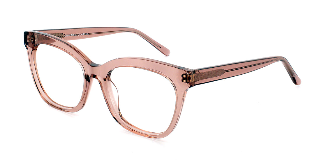 Trendy Translucent Cat Eye Glasses WD1304 - Fashionable Retro Frames for Women, Perfect for Daily Wear & Special Occasions
