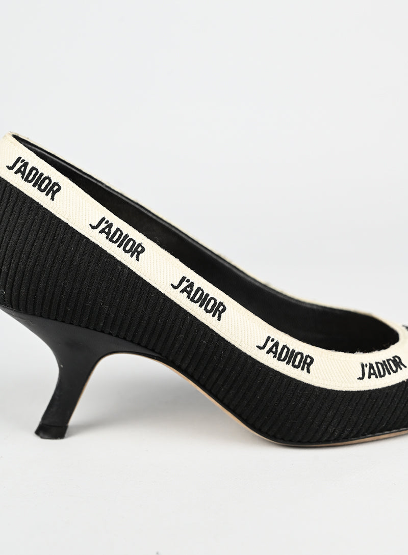 Dior Décolléte J'adior Black Fabric Heels - Size 37 | Luxury Women's High Heels for Evening Parties & Special Occasions