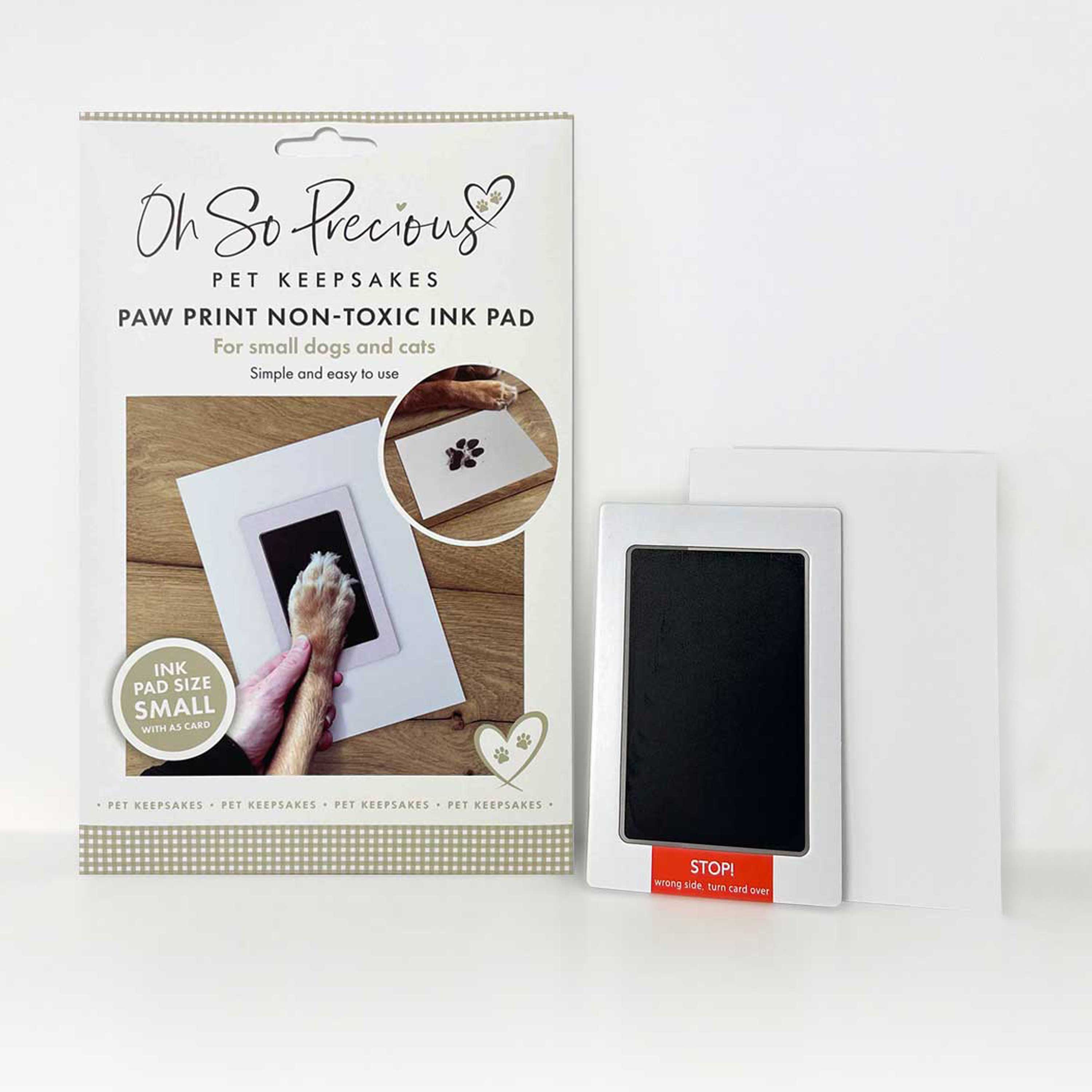 Pet Safe Non-Toxic Paw Print Ink Pad Kit for Dogs & Cats - DIY Pet Paw Print Keepsake, Crafting, and Memory Making