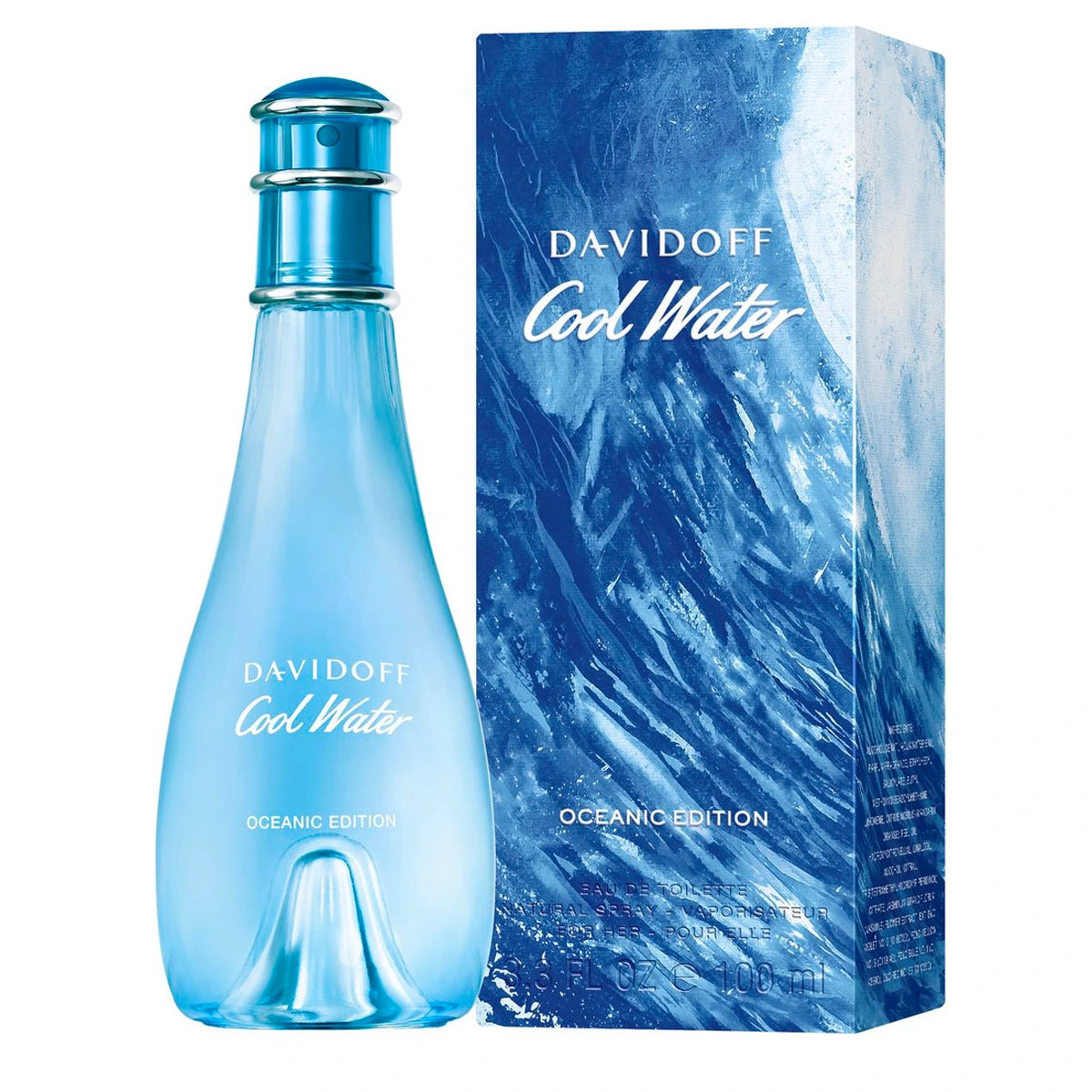 Cool Water Oceanic Women's Eau De Toilette 3.4 oz - Fresh Floral Fragrance for Daytime Wear & Special Occasions