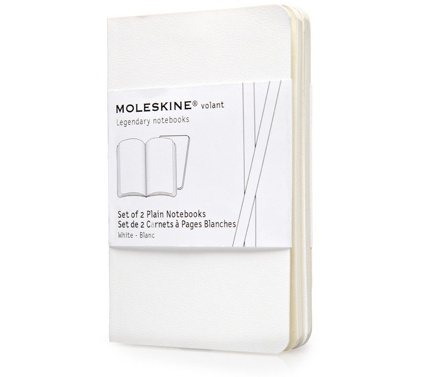 Premium Moleskine Volant Notebook Set - 2 Pack, Plain Paper, Extra Small (3.5